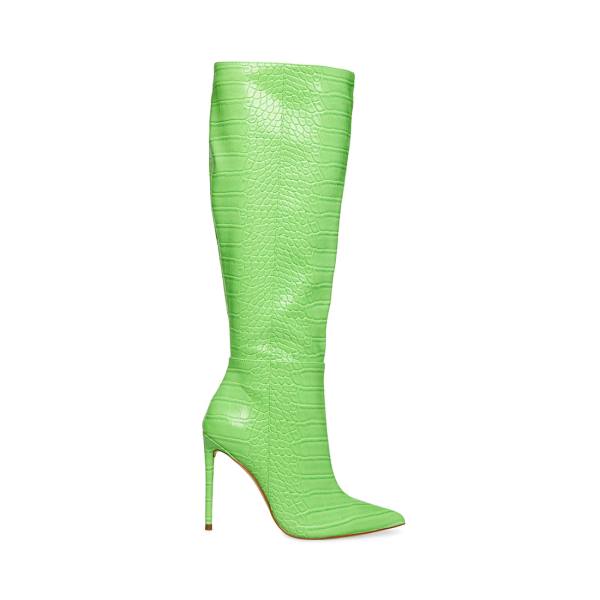 Kozaki Damskie Steve Madden Idina Crocodile Zielone | SM-082QR
