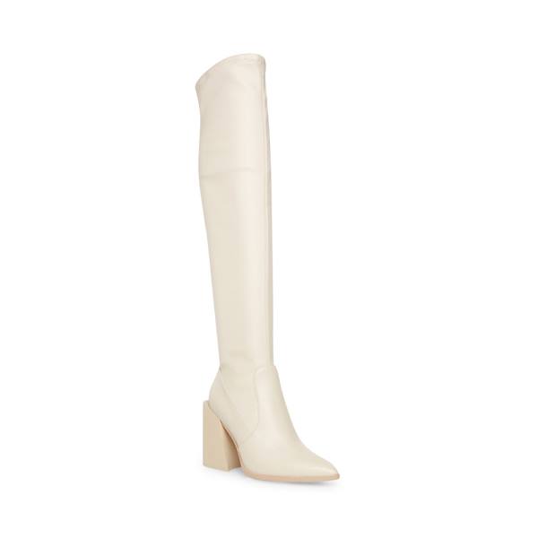 Kozaki Damskie Steve Madden Tanzee Bone Beżowe | SM-843IL