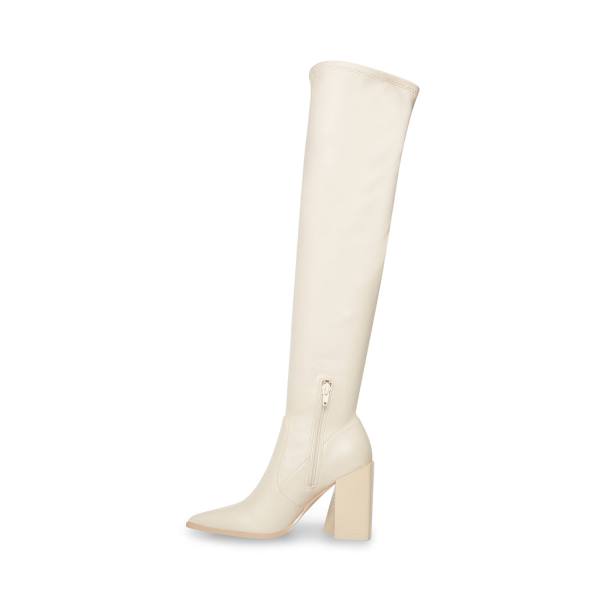 Kozaki Damskie Steve Madden Tanzee Bone Beżowe | SM-843IL