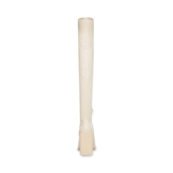 Kozaki Damskie Steve Madden Tanzee Bone Beżowe | SM-843IL