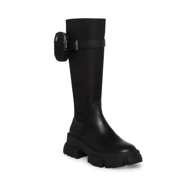 Kozaki Damskie Steve Madden Tatum Czarne | SM-513LT