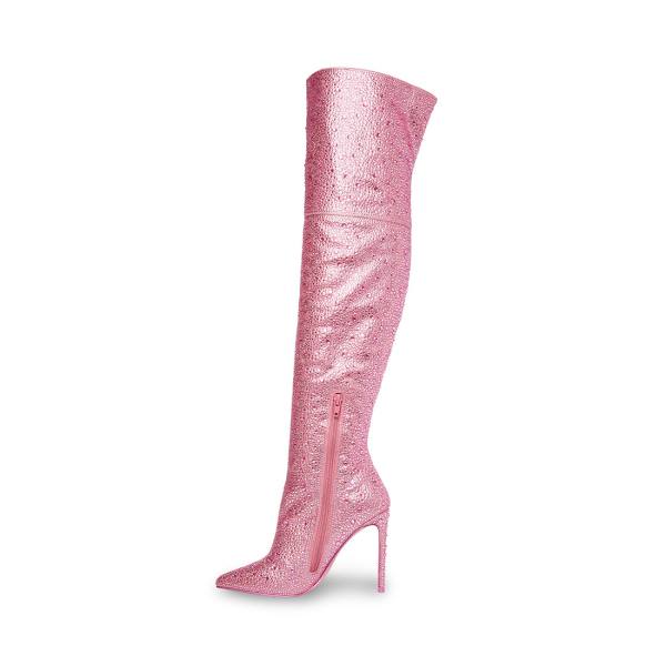 Kozaki Damskie Steve Madden Vivianne Różowe | SM-894NM