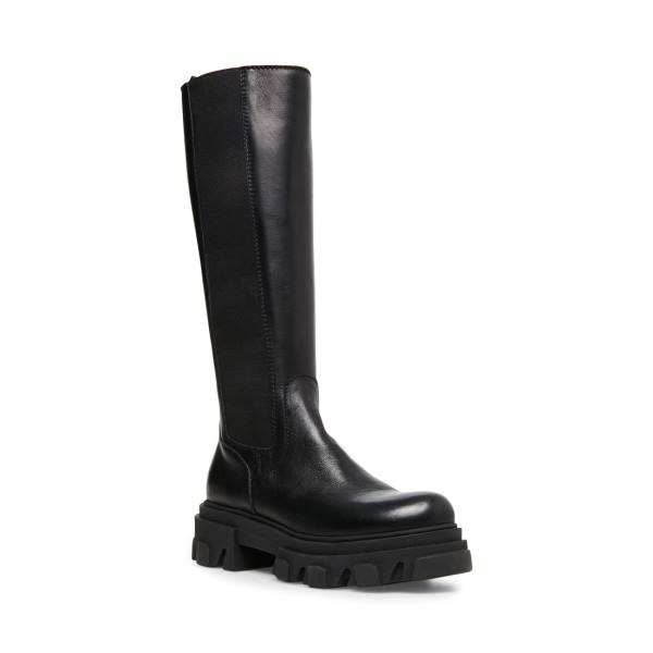 Kozaki Damskie Steve Madden Wayde Skórzane Czarne | SM-845JA