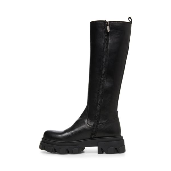 Kozaki Damskie Steve Madden Wayde Skórzane Czarne | SM-845JA