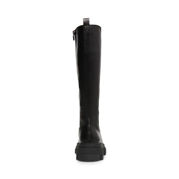 Kozaki Damskie Steve Madden Wayde Skórzane Czarne | SM-845JA