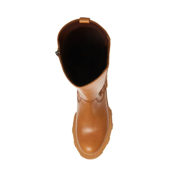 Kozaki Damskie Steve Madden Wayde Tan Skórzane Brązowe | SM-295HG