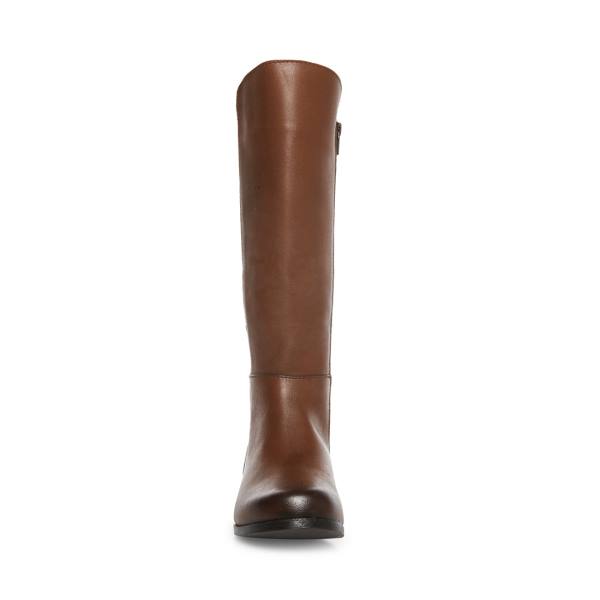 Kozaki Dziecięce Steve Madden Jglenda Cognac Brązowe | SM-187UG