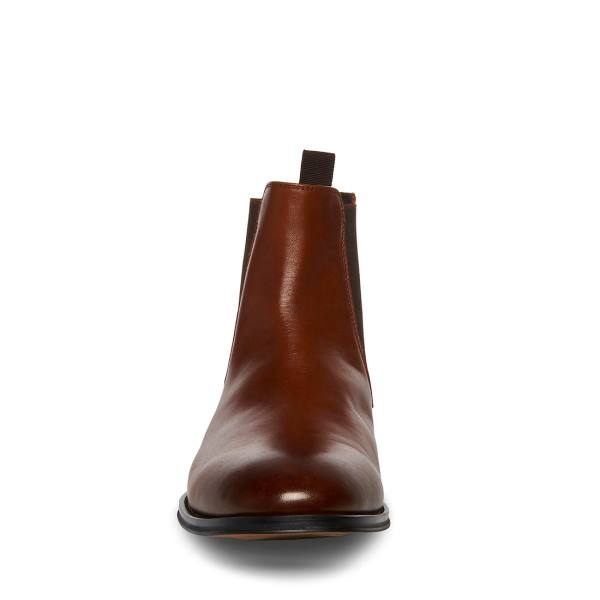 Kozaki Męskie Steve Madden Adamo Skórzane Brązowe | SM-306IR