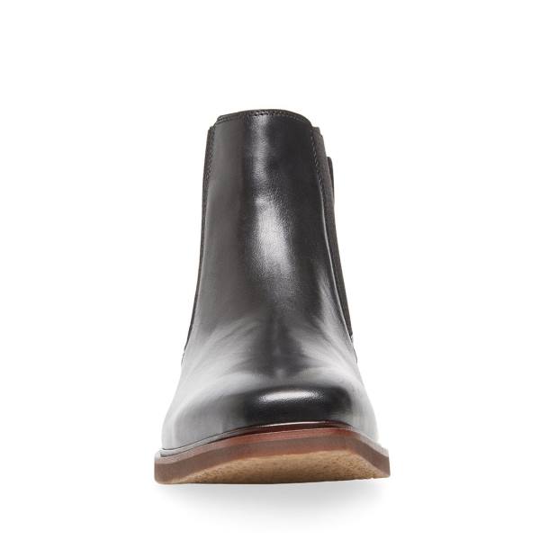 Kozaki Męskie Steve Madden Informor Skórzane Czarne | SM-572QR