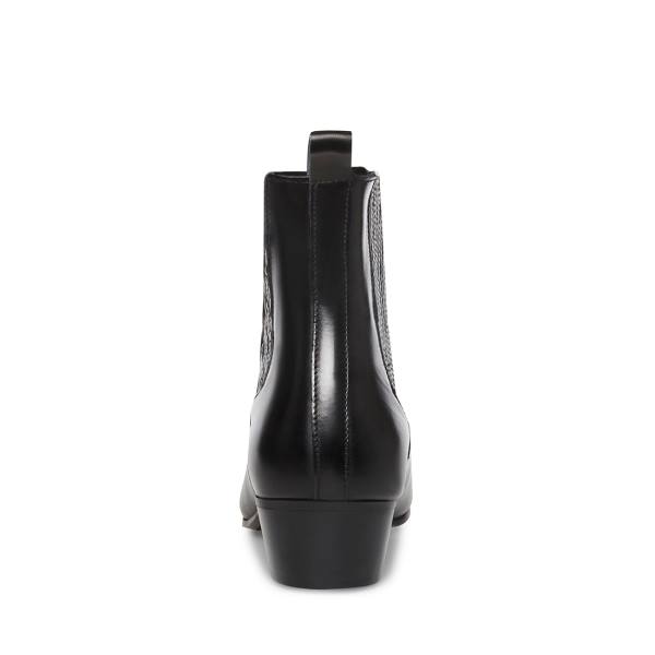 Kozaki Męskie Steve Madden Pierre Skórzane Czarne | SM-583KF