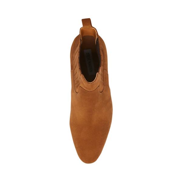 Kozaki Męskie Steve Madden Pierre Tan Zamszowe Brązowe | SM-410WI