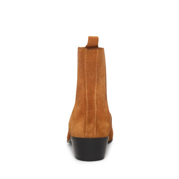 Kozaki Męskie Steve Madden Pierre Tan Zamszowe Brązowe | SM-410WI