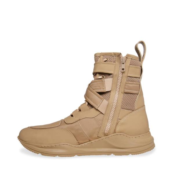 Kozaki Męskie Steve Madden Zerodays Taupe Szare Brązowe | SM-812ZY