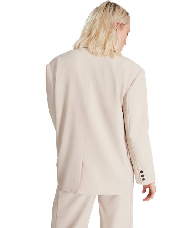 Kurtki Damskie Steve Madden Oversized Blazer Ivory Białe | SM-729GH