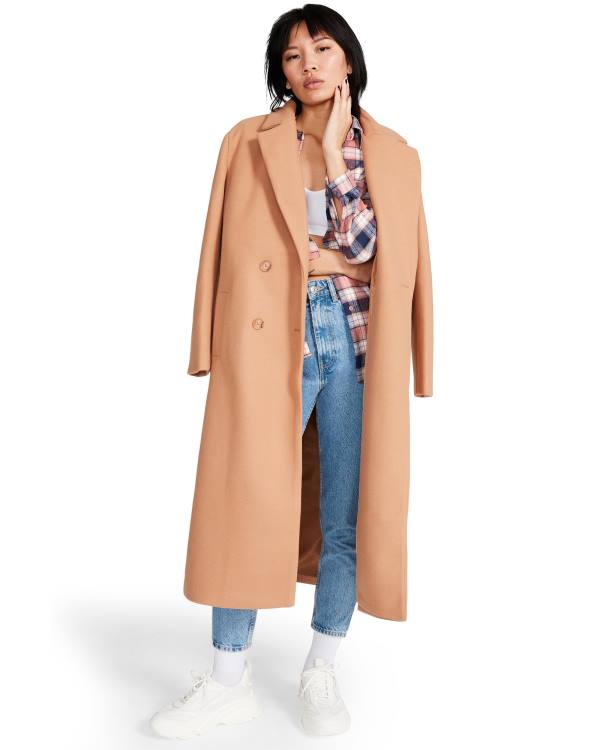 Kurtki Damskie Steve Madden Teddy Podszewką Flannel Różowe | SM-059ET