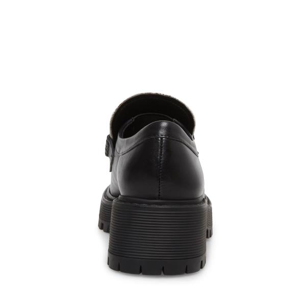 Loafersy Damskie Steve Madden Malvern-c Czarne Białe | SM-796QL