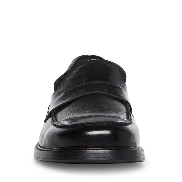 Loafersy Męskie Steve Madden Brookline Lakierowana Czarne | SM-687DN