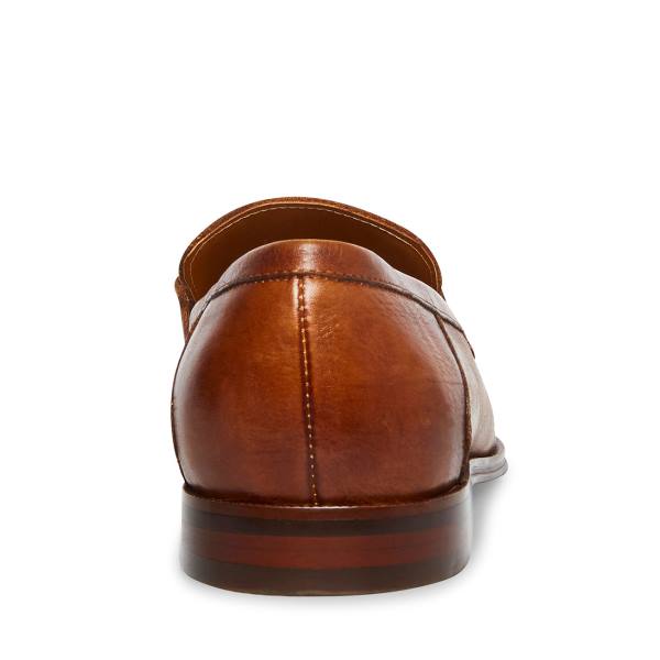 Mokasyny Męskie Steve Madden Aahron Tan Skórzane Brązowe | SM-524HO