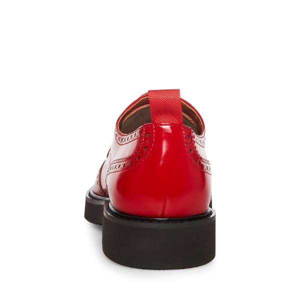 Mokasyny Męskie Steve Madden Adrick Skórzane Czerwone | SM-238HX