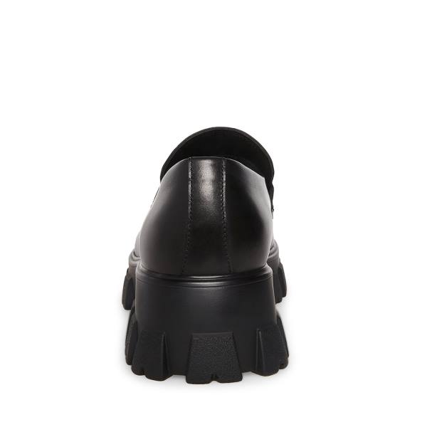 Mokasyny Męskie Steve Madden Centro Skórzane Czarne | SM-718KG