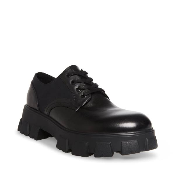 Mokasyny Męskie Steve Madden Cesare Skórzane Czarne | SM-471VD