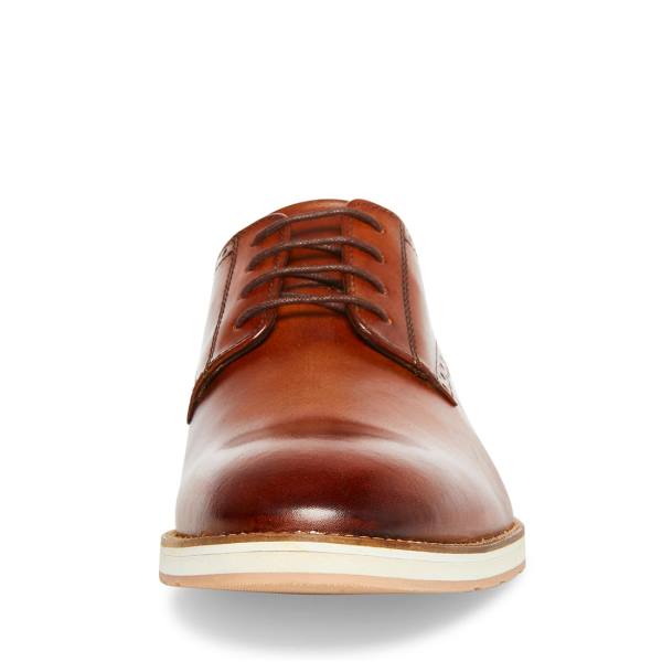 Mokasyny Męskie Steve Madden Derbyy Skórzane Brązowe | SM-359RH