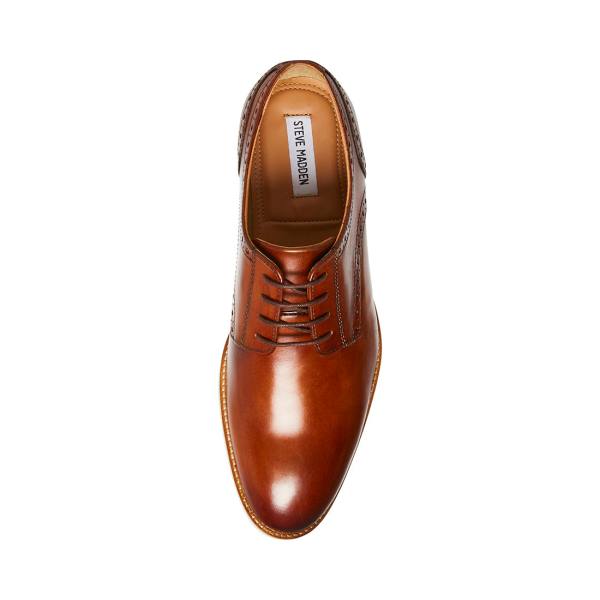 Mokasyny Męskie Steve Madden Derbyy Skórzane Brązowe | SM-359RH