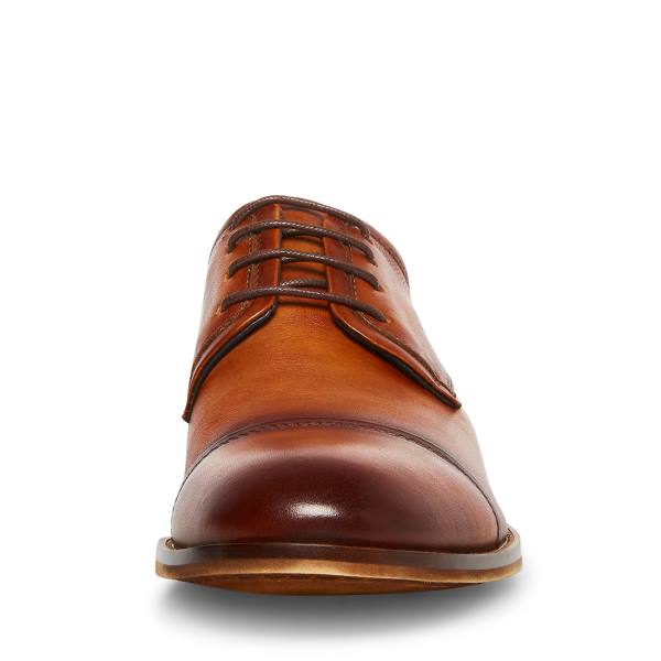 Mokasyny Męskie Steve Madden Doak Cognac Skórzane Brązowe | SM-186CY