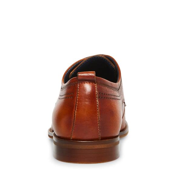 Mokasyny Męskie Steve Madden Doak Cognac Skórzane Brązowe | SM-186CY