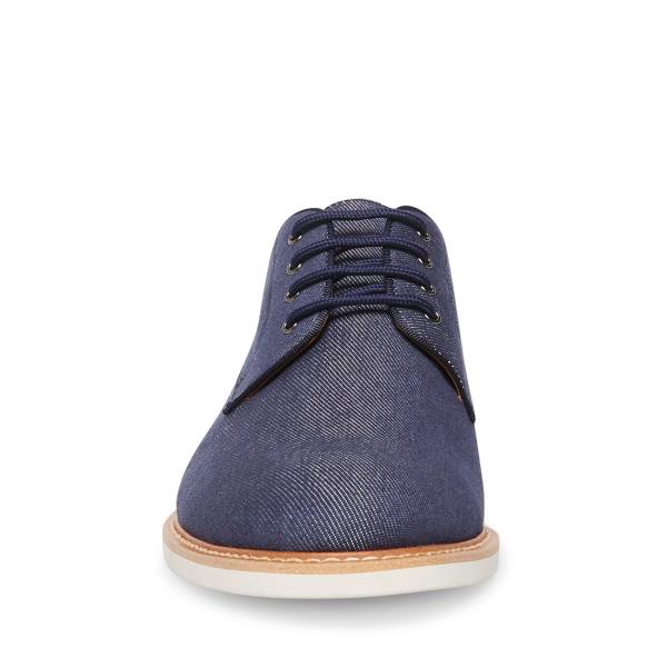 Mokasyny Męskie Steve Madden Nevelle Fabric Granatowe | SM-765DE