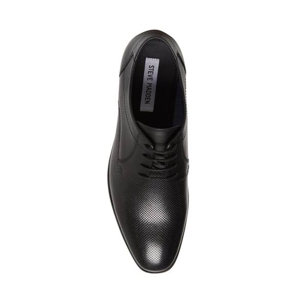Mokasyny Męskie Steve Madden Perris Skórzane Czarne | SM-813GH