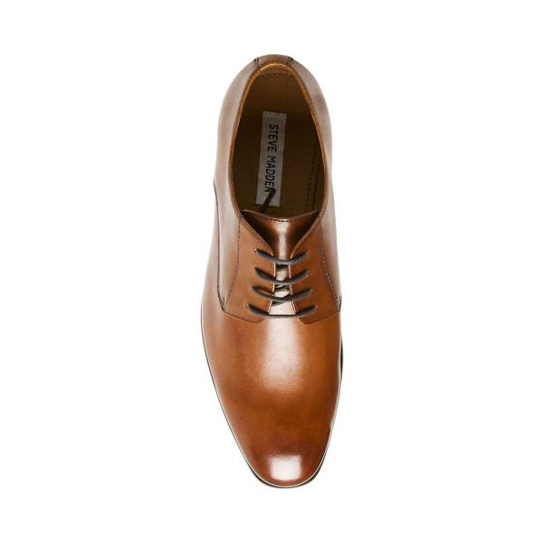 Mokasyny Męskie Steve Madden Prey Tan Skórzane Brązowe | SM-025OA
