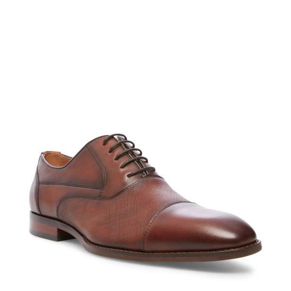 Mokasyny Męskie Steve Madden Proctor Tan Skórzane Brązowe | SM-854DP