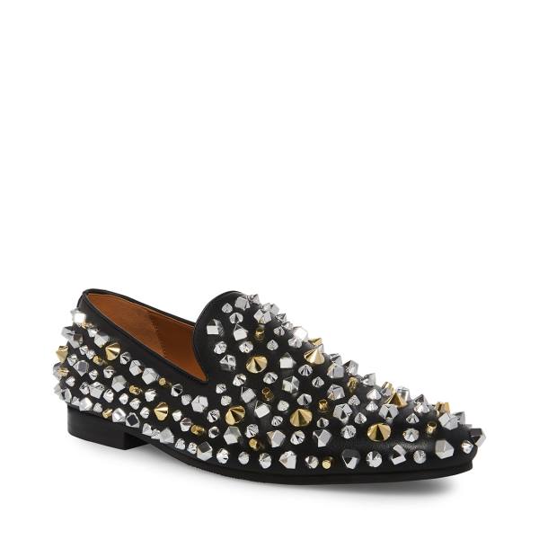 Mokasyny Męskie Steve Madden Stefanoo Czarne Kolorowe | SM-243KH