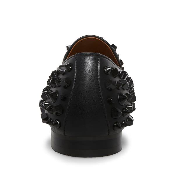 Mokasyny Męskie Steve Madden Stefanoo Studs Czarne | SM-150XM