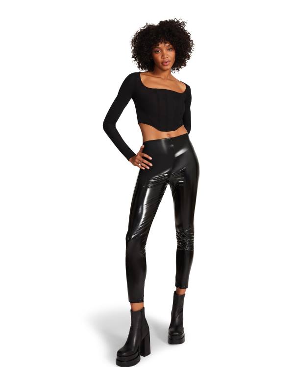 Najfatalniejszy Damskie Steve Madden Corset Mesh Czarne | SM-639FS