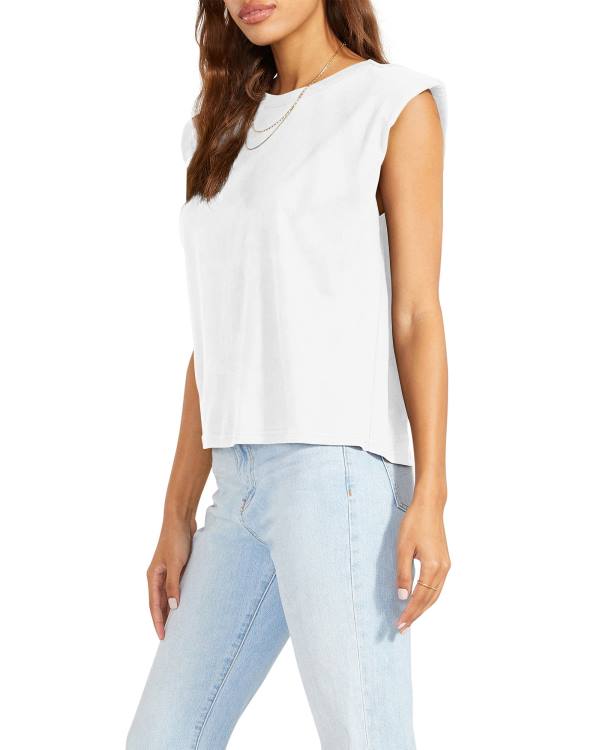 Najfatalniejszy Damskie Steve Madden Just Add Boardroom Tank Białe | SM-263BN
