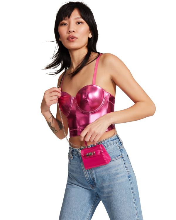 Najfatalniejszy Damskie Steve Madden Metallic Bustier Różowe | SM-384FI
