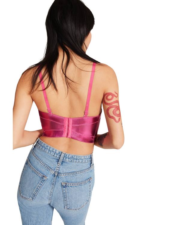 Najfatalniejszy Damskie Steve Madden Metallic Bustier Różowe | SM-384FI