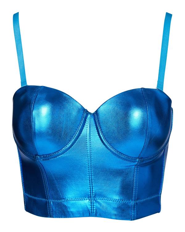 Najfatalniejszy Damskie Steve Madden Metallic Bustier Niebieskie | SM-419AO