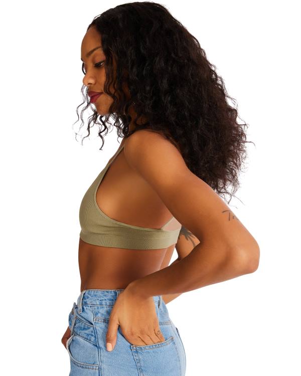 Najfatalniejszy Damskie Steve Madden Roo Mesh Bralette Oliwkowe | SM-269GS