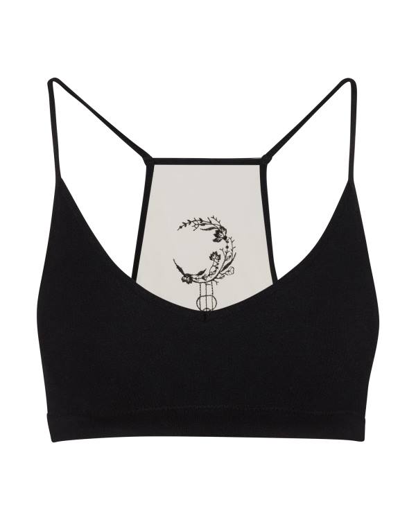 Najfatalniejszy Damskie Steve Madden Roo Mesh Bralette Czarne | SM-856UE