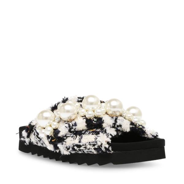 Sandały Damskie Steve Madden Amie Białe Kolorowe | SM-159OC