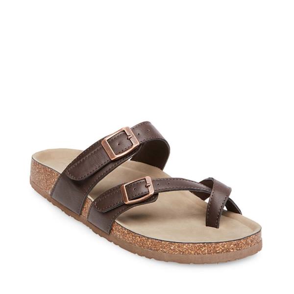 Sandały Damskie Steve Madden Bryceee Ciemny Brązowe | SM-231LR