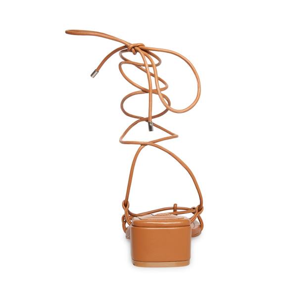 Sandały Damskie Steve Madden Claremont Tan Ciemny Brązowe | SM-341TJ