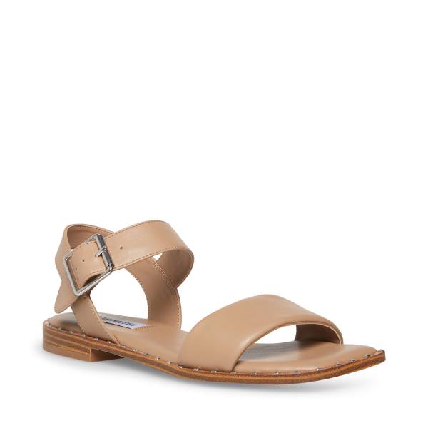 Sandały Damskie Steve Madden Connie Natural Beżowe | SM-356RT