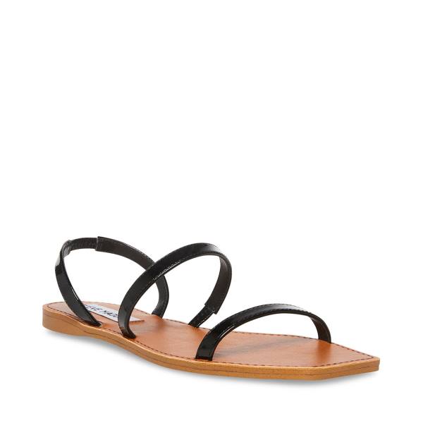 Sandały Damskie Steve Madden Direct Lakierowana Czarne | SM-390SZ