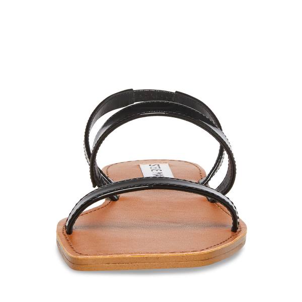 Sandały Damskie Steve Madden Direct Lakierowana Czarne | SM-390SZ