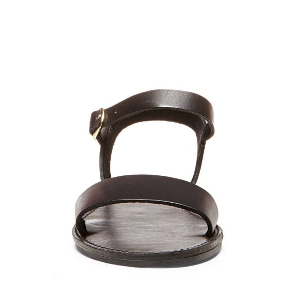 Sandały Damskie Steve Madden Donddi Skórzane Czarne | SM-613QB