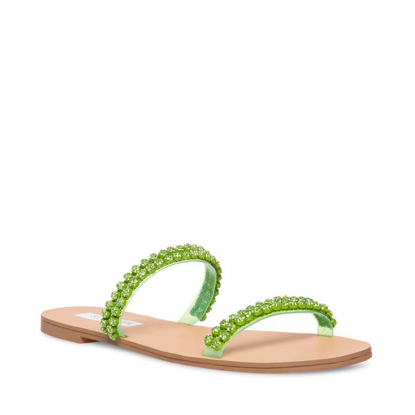 Sandały Damskie Steve Madden Felicia Lime Głęboka Zielone | SM-872RO